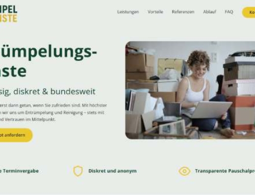 Kleine, aber feine Landing Page für Rümpeldienste